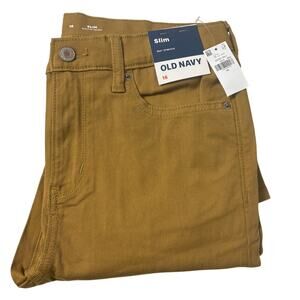 Old Navy Boys Slim Stretch 360 Pants NWT 16 Camel